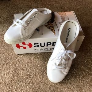 Superga slip on canvas shoes - size 8 (39) - white